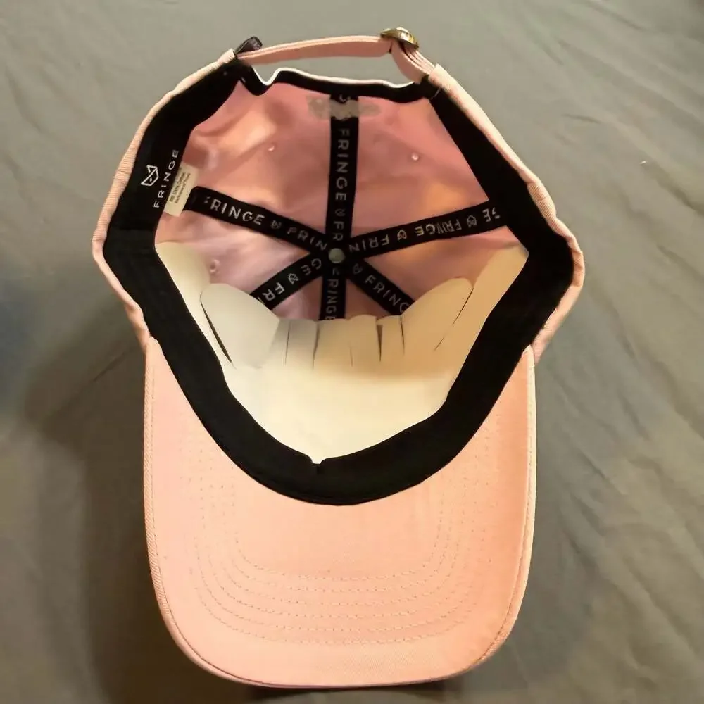 Fringe Golf Pink Dad Hat Adjustable Strapback Embroidered Logo Cotton